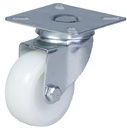 100 series 50mm swivel top plate 60x60mm castor with nylon tread on polypropylene centre plain bearing wheel 50kg