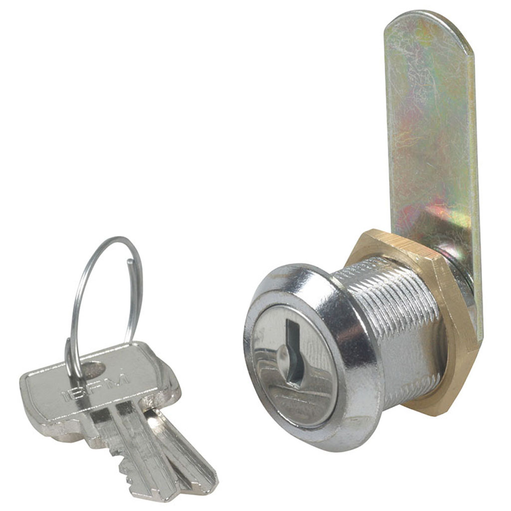 Cylinder cam lock with brass nut (20mm thread length)