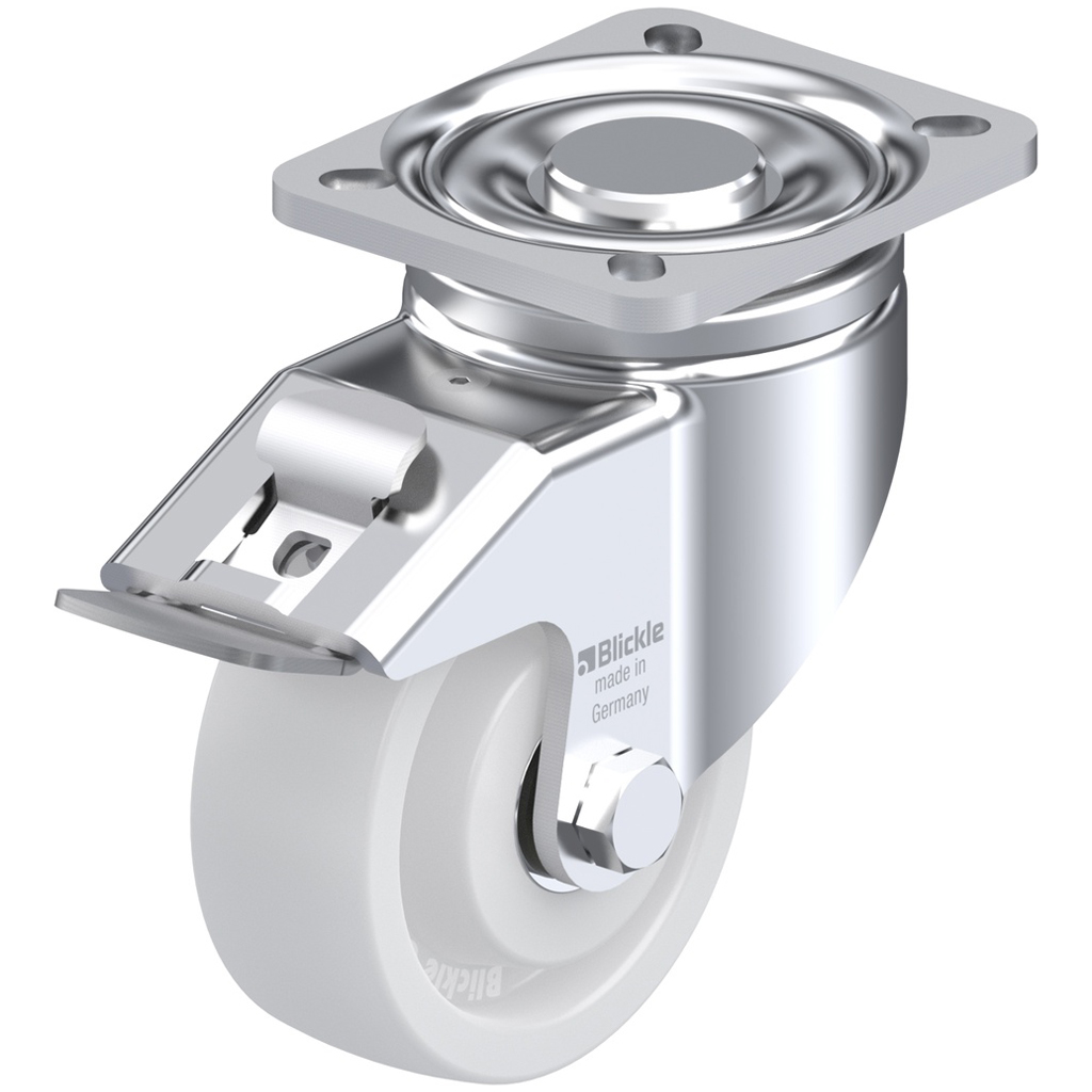 LH series 100mm swivel/brake top plate 100x85mm castor with nylon ball bearing wheel 500kg