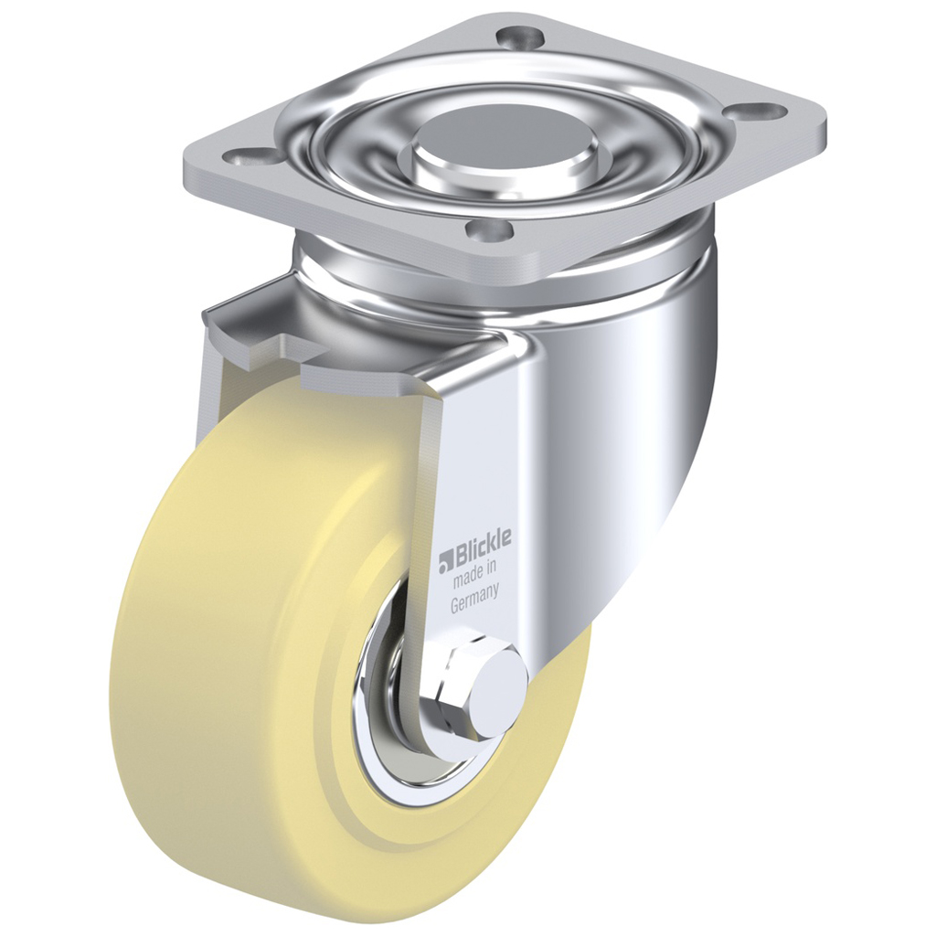 LH series 100mm swivel top plate 100x85mm castor with cast nylon ball bearing wheel 700kg 