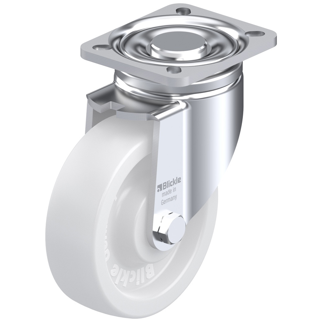 LH series 125mm swivel top plate 100x85mm castor with nylon plain bearing wheel 700kg