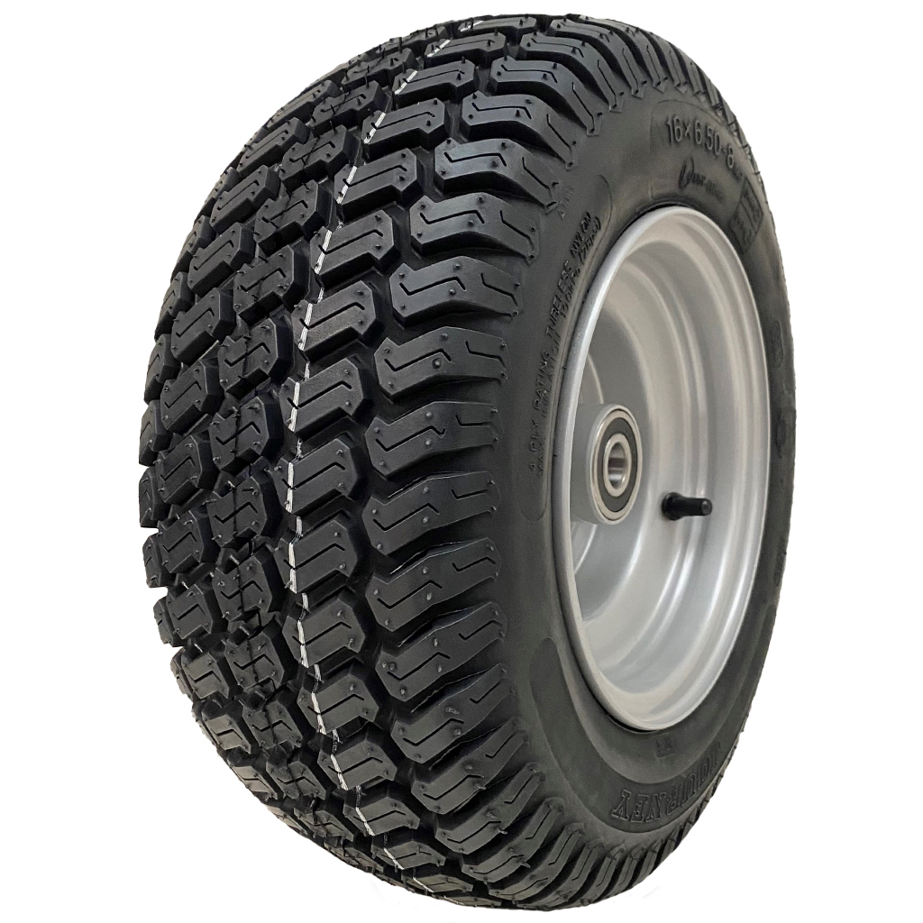 16x6.50-8 4pr Journey P332 Grass tyre E-marked TL on steel rim 25mm ball bearing 90mm hub length, 280kg load capacity