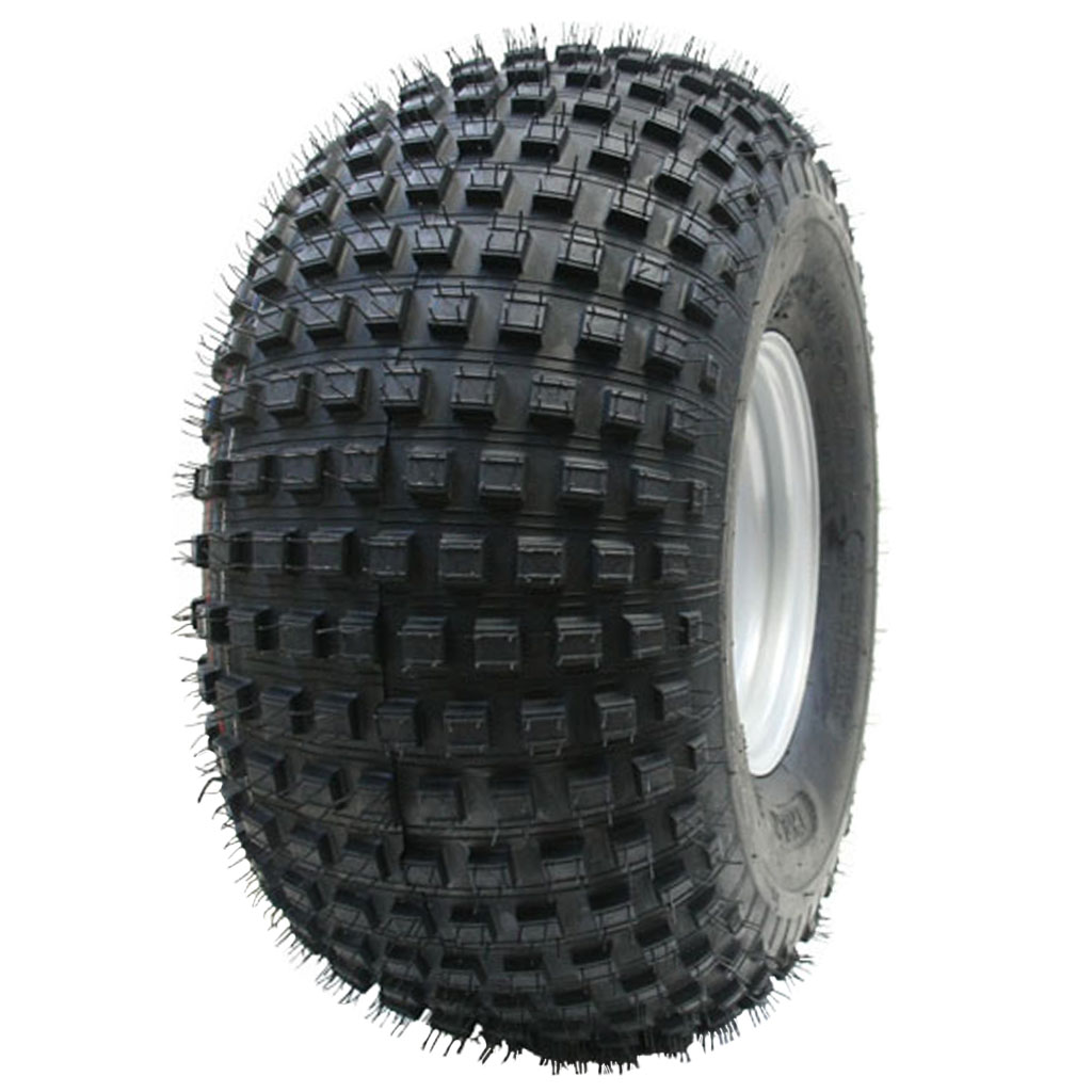 22x11.00-8 4ply P323 KNOBBY WHEEL on 25mmBB + metal cap