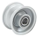 3.50x6 steel wheel rim 20mm ball bearing 90mm hub length silver