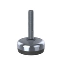 M10x50 Stainless levelling foot 50mm stainless base with anti-vibration rubber pad 350kg AISI 304/A2