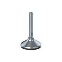 M16x100 Stainless levelling foot 80mm stainless base with anti-vibration rubber pad 1500kg AISI 304/A2