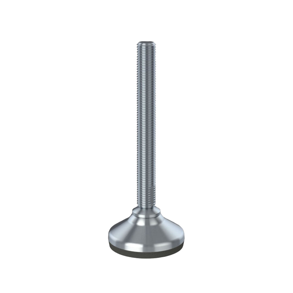 M16x150 Stainless levelling foot 65mm stainless base with anti-vibration rubber pad 900kg AISI 304/A2