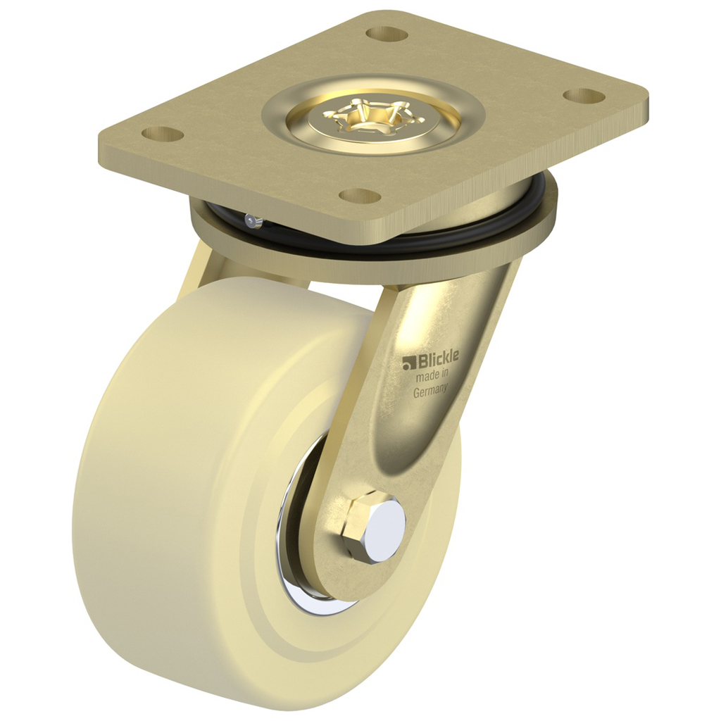 LS series 125mm swivel top plate 140x110mm castor with cast nylon ball bearing wheel 1750kg