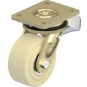 LS series 125mm swivel/brake top plate 140x110mm castor with cast nylon ball bearing wheel 1750kg