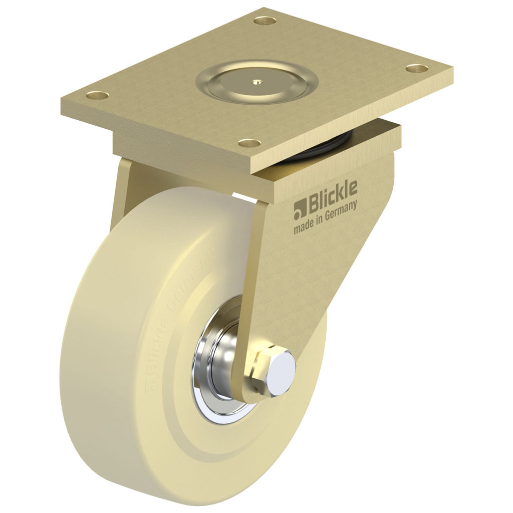 LS series 250x80mm swivel top plate 255x200mm castor with cast nylon ball bearing wheel 6000kg