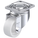 LH series 80mm swivel top plate 100x85mm castor with nylon plain bearing wheel 350kg