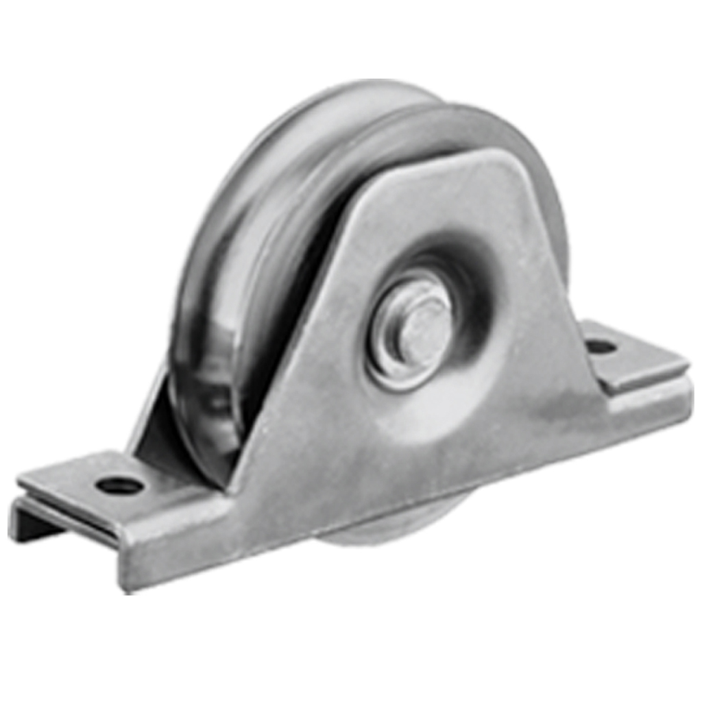 80mm Round groove wheel in support bracket