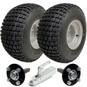 ATV Trailer Kit, 18x9.50-8 4pr P322 Knobby tyre, Hub/stub axle 35x35mm, pressed hitch, 200kg load capacity