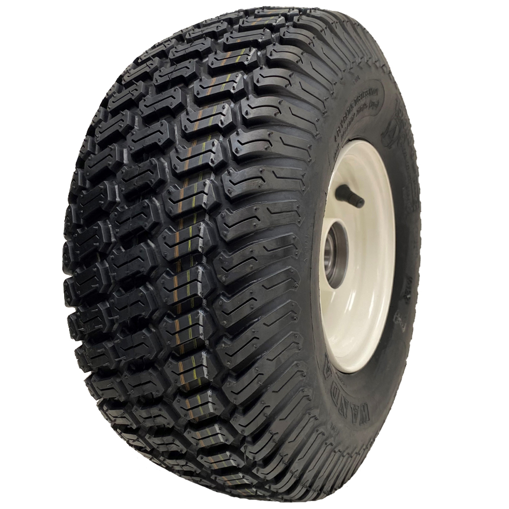 15x6.00-6 4pr Journey P332 grass tyre E-marked on White rim 20mm ball bearing 80mm hub length, 259kg load capacity