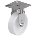 100SS series 75mm stainless steel fixed top plate 60x60mm castor with nylon plain bearing wheel 75kg