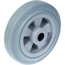 Wheel series 160mm grey rubber on polypropylene centre 20mm bore hub length 60mm roller bearing 135kg