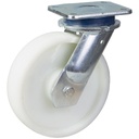 1500 series 200mm swivel top plate 135x110mm castor with nylon ball bearing wheel 1100kg