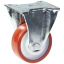 800 series 125mm fixed top plate 135x114mm castor with polyurethane on nylon centre ball bearing wheel 500kg