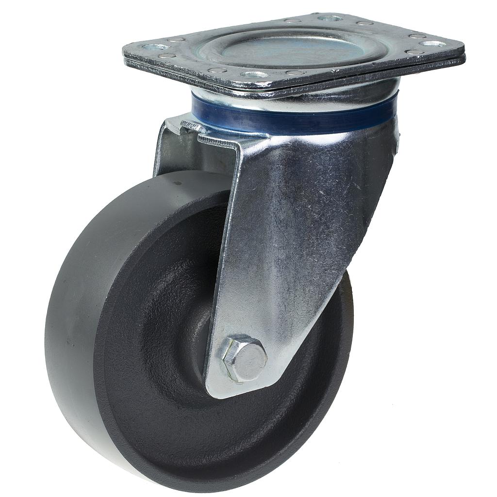 800 series 150mm swivel top plate 135x110mm castor with cast iron roller bearing wheel 800kg