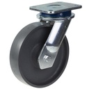 1500 series 200mm swivel top plate 135x110mm castor with cast iron roller bearing wheel 1150kg