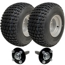 Set of 2 - 18x9.50-8 4ply P322 KNOBBY WHEEL 4/100 & Hub & Stub axle 4/100 M12 wheel bolt  35x35mm Hi speed