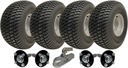 Kit of 4 - 20x10.00-8 4ply P332 GRASS on 4/100 & Hub & Stub axle 4/100 M12stud  40x40 High speed (waterproof) &  SPP 3000kg cast coupling