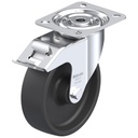 LI series 125mm swivel/brake top plate 100x85mm castor with heat resistant thermoplastic plain bearing wheel 150kg