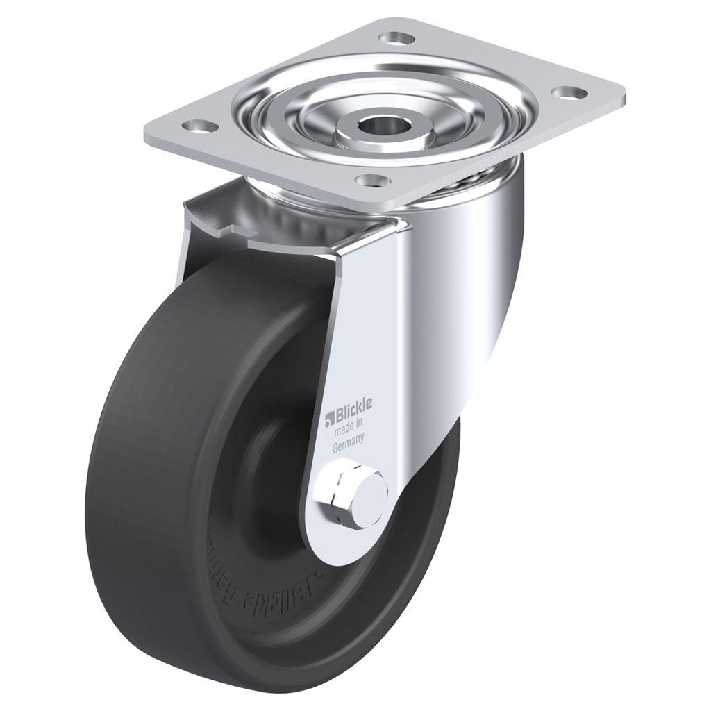 LI series 150mm swivel top plate 140x110mm castor with heat resistant thermoplastic plain bearing wheel 300kg