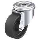 LIR series 80mm swivel bolt hole 13mm castor with heat resistant thermoplastic plain bearing wheel 100kg