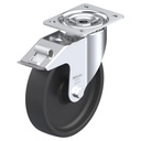 LI series 200mm swivel/brake top plate 140x110mm castor with heat resistant thermoplastic plain bearing wheel 350kg