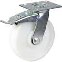 500 series 125mm swivel/brake top plate 140x110mm castor with nylon ball bearing wheel 500kg