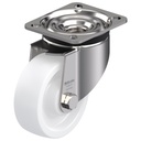 800SS series 100mm stainless steel swivel top plate 100x85mm castor with nylon plain bearing wheel 350kg