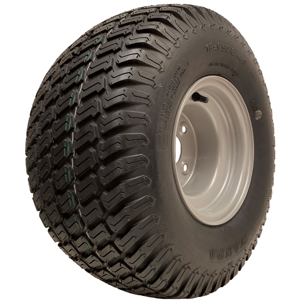 18x9.50-8 6pr Wanda P332 grass tyre TL on steel rim 4/101.6/67, 470kg load capacity